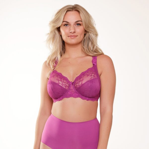 Lingadore Daily Lace Full Cup Bra - 2024 Fashion Colours Coral, Pink Lavender, Sunny Lime & Raspberry