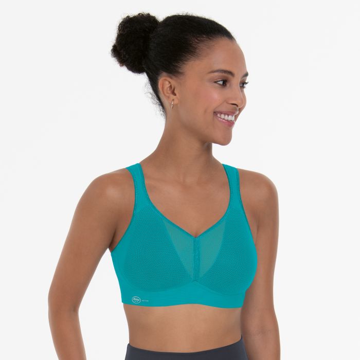 Anita Active Sports Bra in Green Apple, Peacock, Smart Rose & White