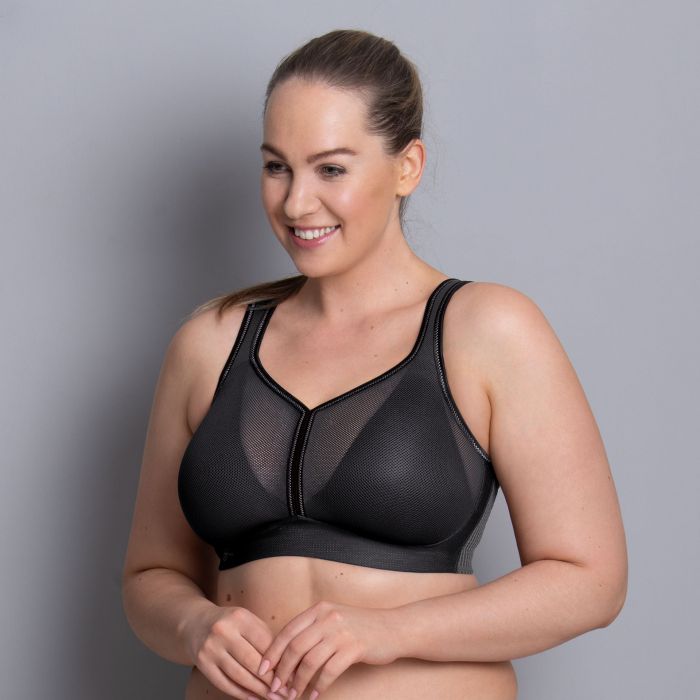 Anita Active Sports Bra in Anthracite, Atlantic, Orinoco & Flower Vibes