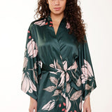 Lingadore Green Floral Print Kimono