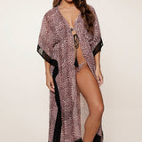 Lingadore Pink Leopard Print Kimono