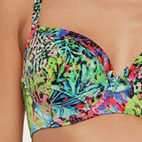 Lingadore Tropical Flower Print Moulded Bikini Top